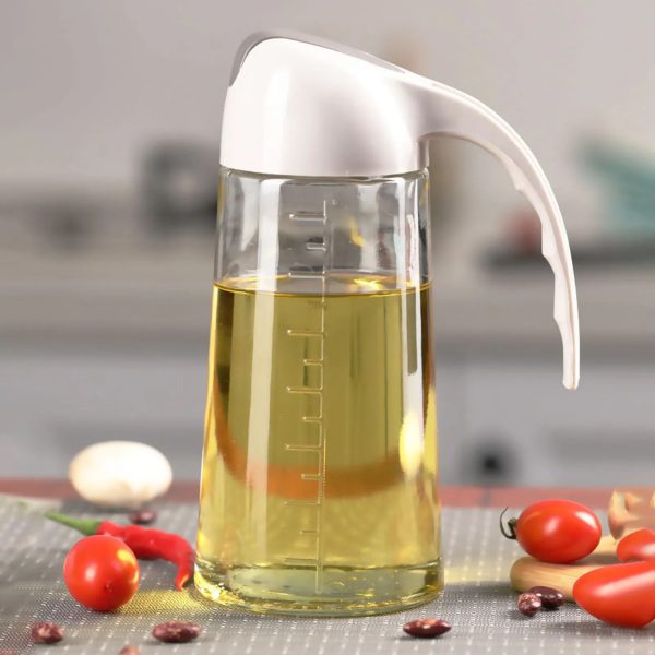 2 in 1 Leakproof Oil Dispenser Bottle for kitchen ( Random colour )