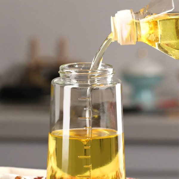 2 in 1 Leakproof Oil Dispenser Bottle for kitchen ( Random colour )