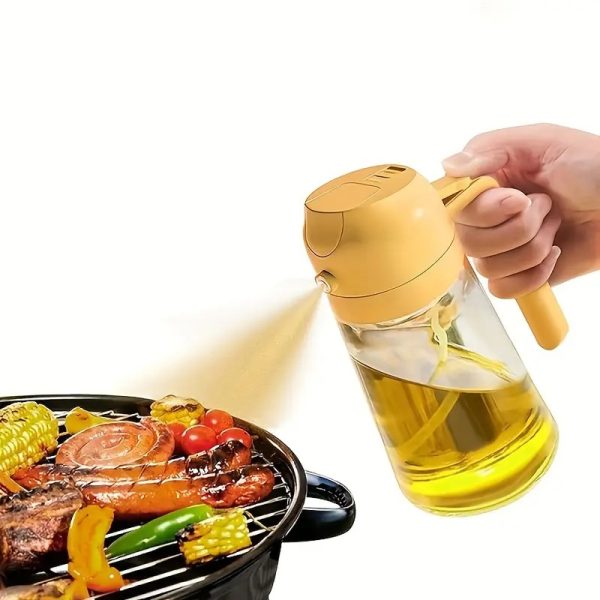 2 in 1 Leakproof Oil Dispenser Bottle for kitchen ( Random colour )