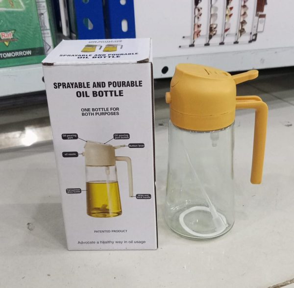 2 in 1 Leakproof Oil Dispenser Bottle for kitchen ( Random colour )