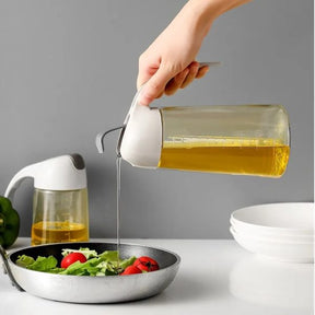 2 in 1 Leakproof Oil Dispenser Bottle for kitchen ( Random colour )